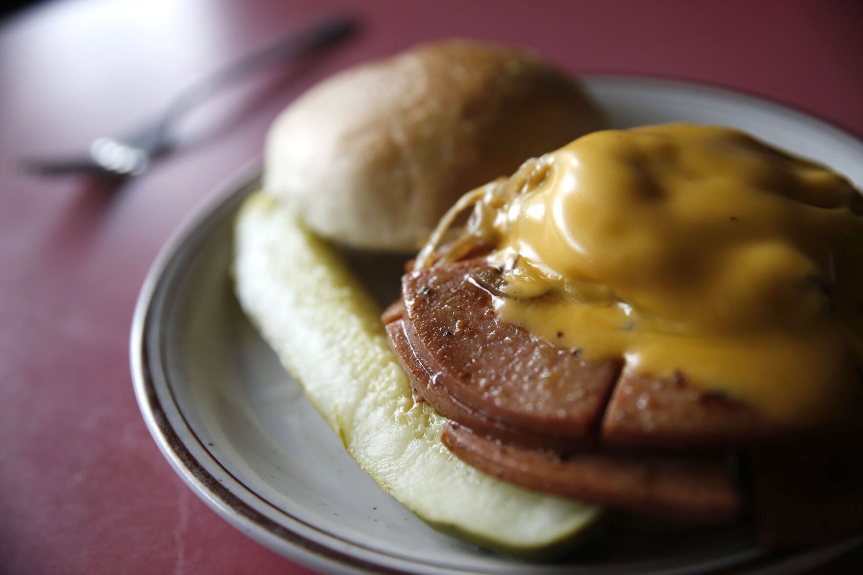 Fried bologna sandwich at Wiechec's Lounge